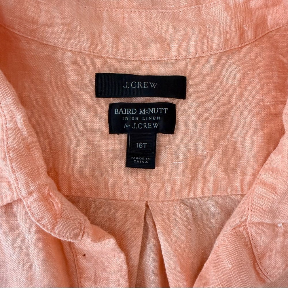 J. Crew Baird McNutt Irish linen pop over Shirt - Picture 6 of 7